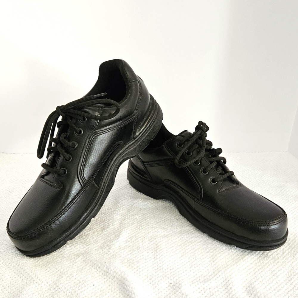 Rockport Eureka Mens Size 9.5 Black Leather Oxford Tour Classic Walking …